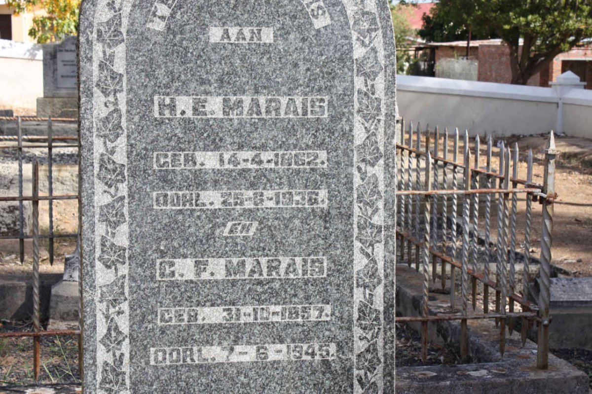 MARAIS H.E. 1862-1936 &amp; C.F. 1857-1945