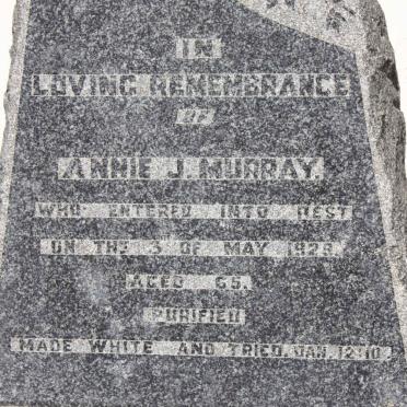 MURRAY Annie J. -1923