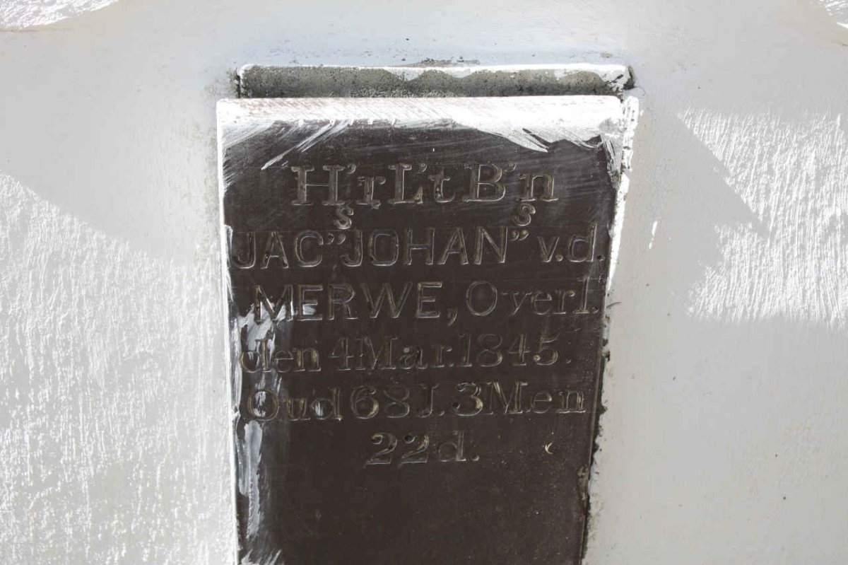 MERWE Jacobus Johannes, van der -1845