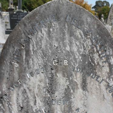 MERWE Jacobus  J., v.d 1823-1891 &amp; Helena J. RETIEF 1826-1892