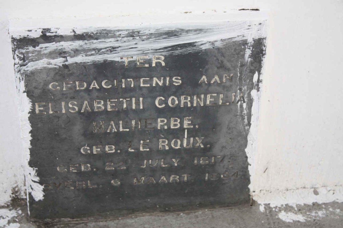 MALHERBE Elisabeth Cornelia nee LE ROUX 1817-1864