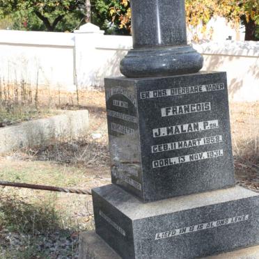 MALAN Francois J. 1858-1931 &amp; Margaretha Magdalena CILLIE 1863-1922