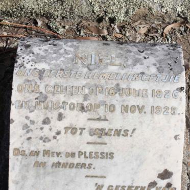 PLESSIS Niel, du 1926-1926
