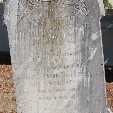 PLESSIS Barend Gerhardus, du 1846-1923 &amp; Maria Johanna LOUW 1847-1902