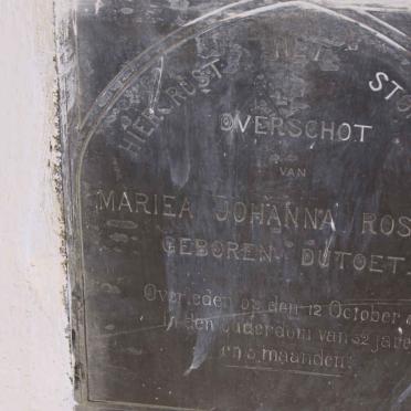 ROSSOUW Mariea Johanna nee DU TOET -1853
