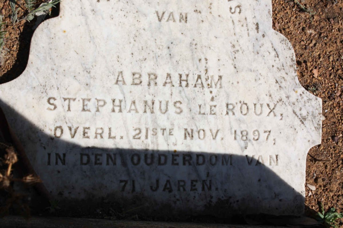 ROUX Abraham Stephanus. le -1897