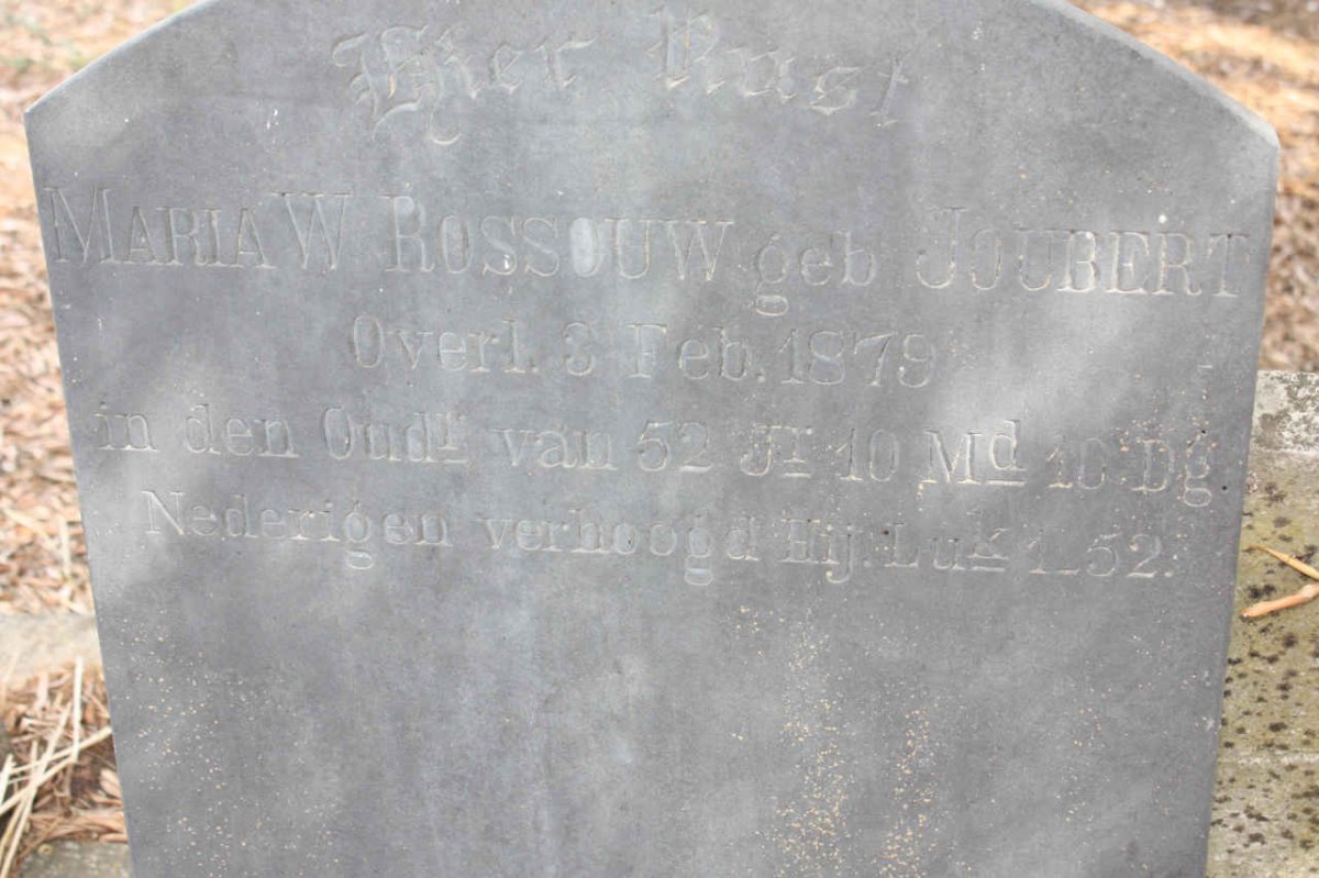 ROSSOUW Maria W. nee JOUBERT -1879