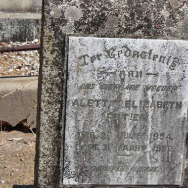 RETIEF Aletta Elizabeth 1854-1932