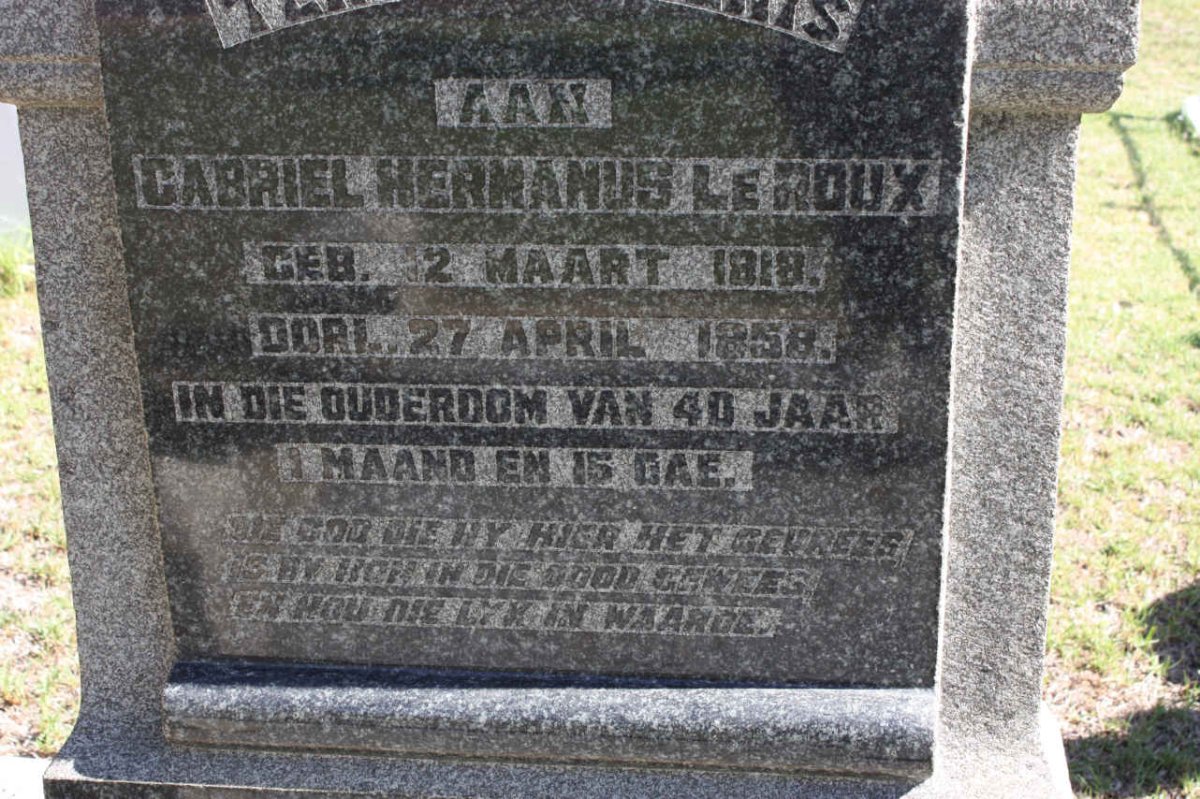 ROUX Gabriel Hermanus, le 1818-1858