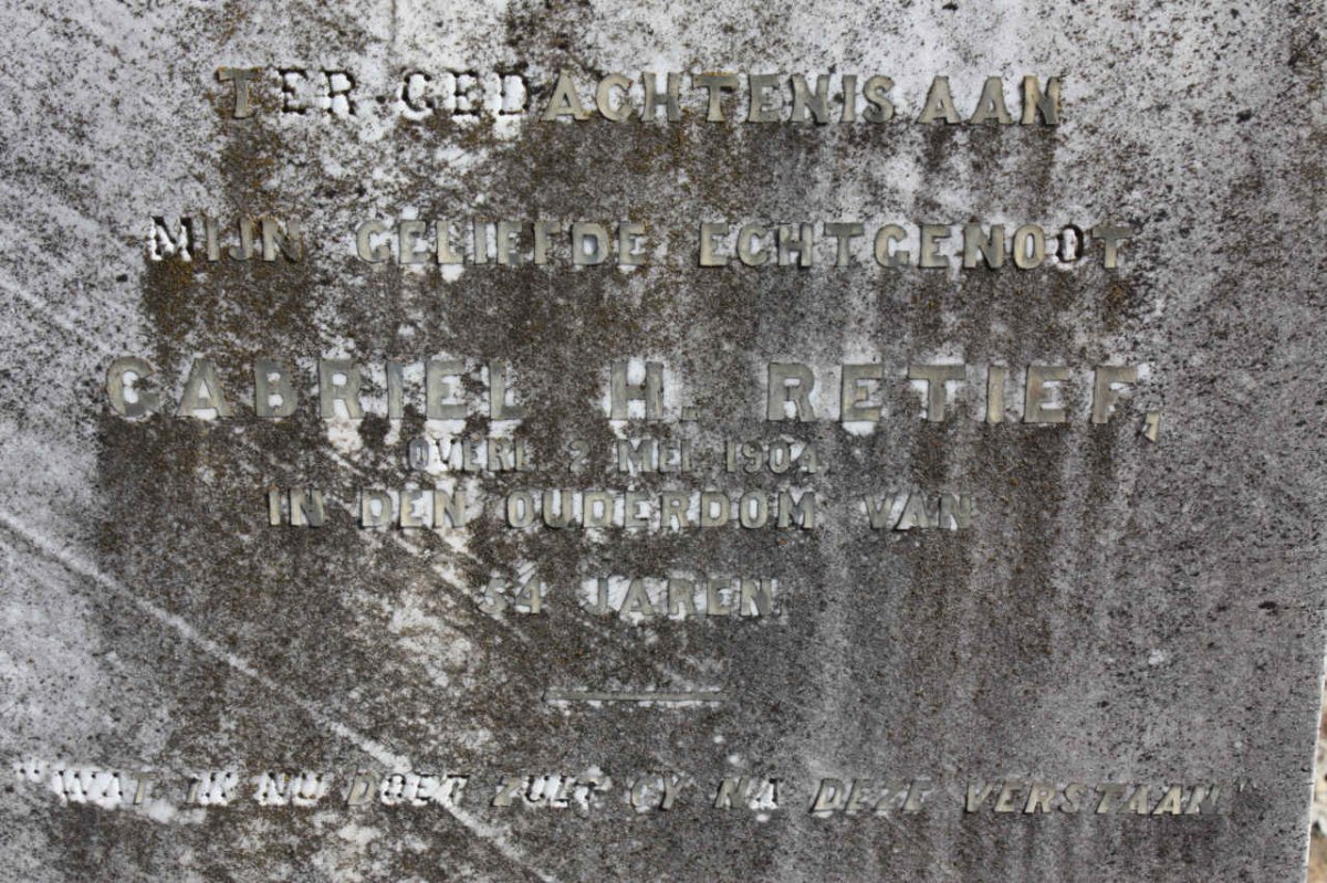RETIEF Gabriel H. -1904