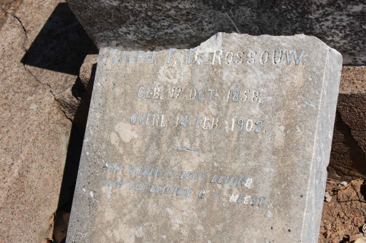 ROSSOUW Stephanus F.D. 1858-1902