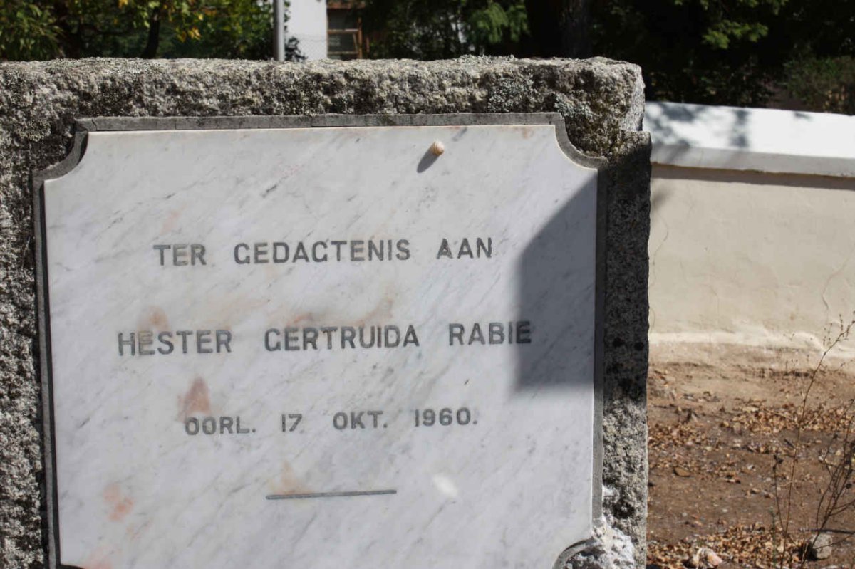 RABIE Hester Gertruida -1960
