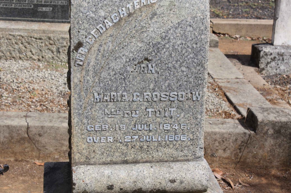 ROSSOUW Maria nee DU TOIT 1846-1906