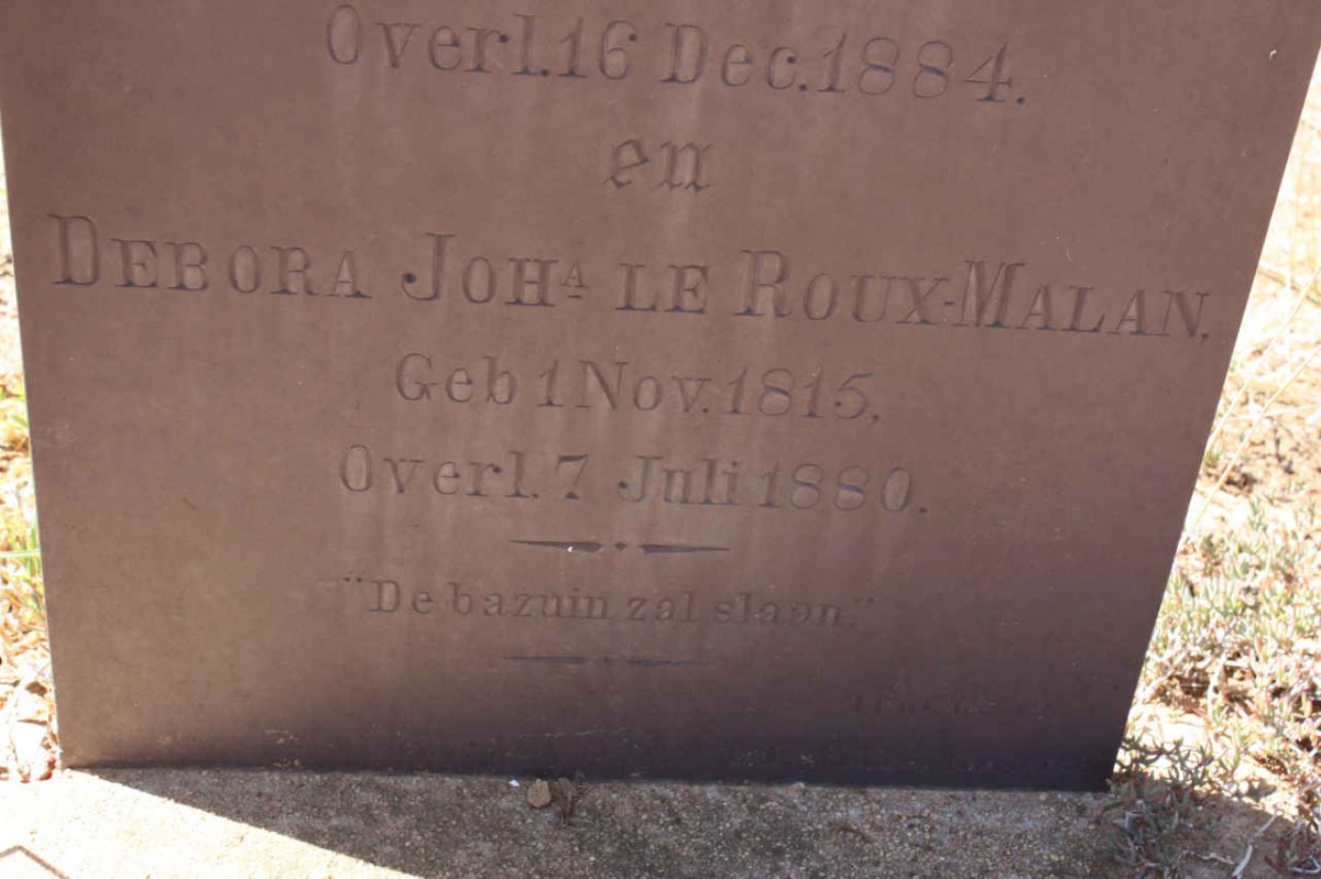 ROUX Debora Johanna nee LE ROUX-MALAN 1815-1880