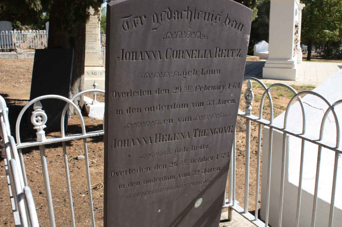 REITZ Johanna Cornelia nee LOUW -1864 :: TRENGOVE Johanna Helena nee REITZ -1875
