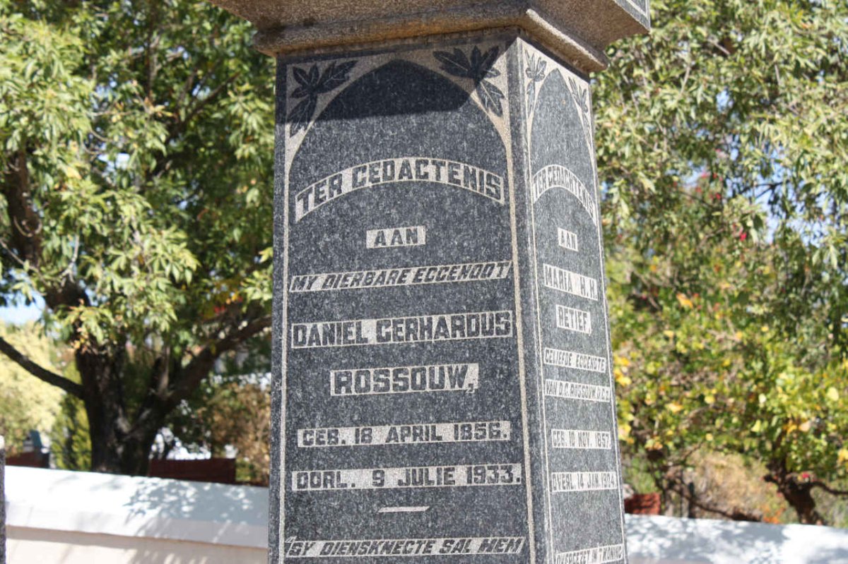ROSSOUW Daniel Gerhardus 1856-1933