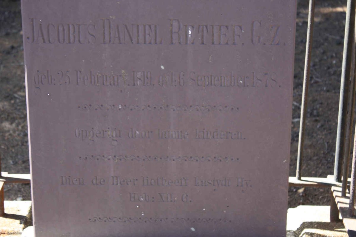 RETIEF Jacobus Daniel 1819-1878