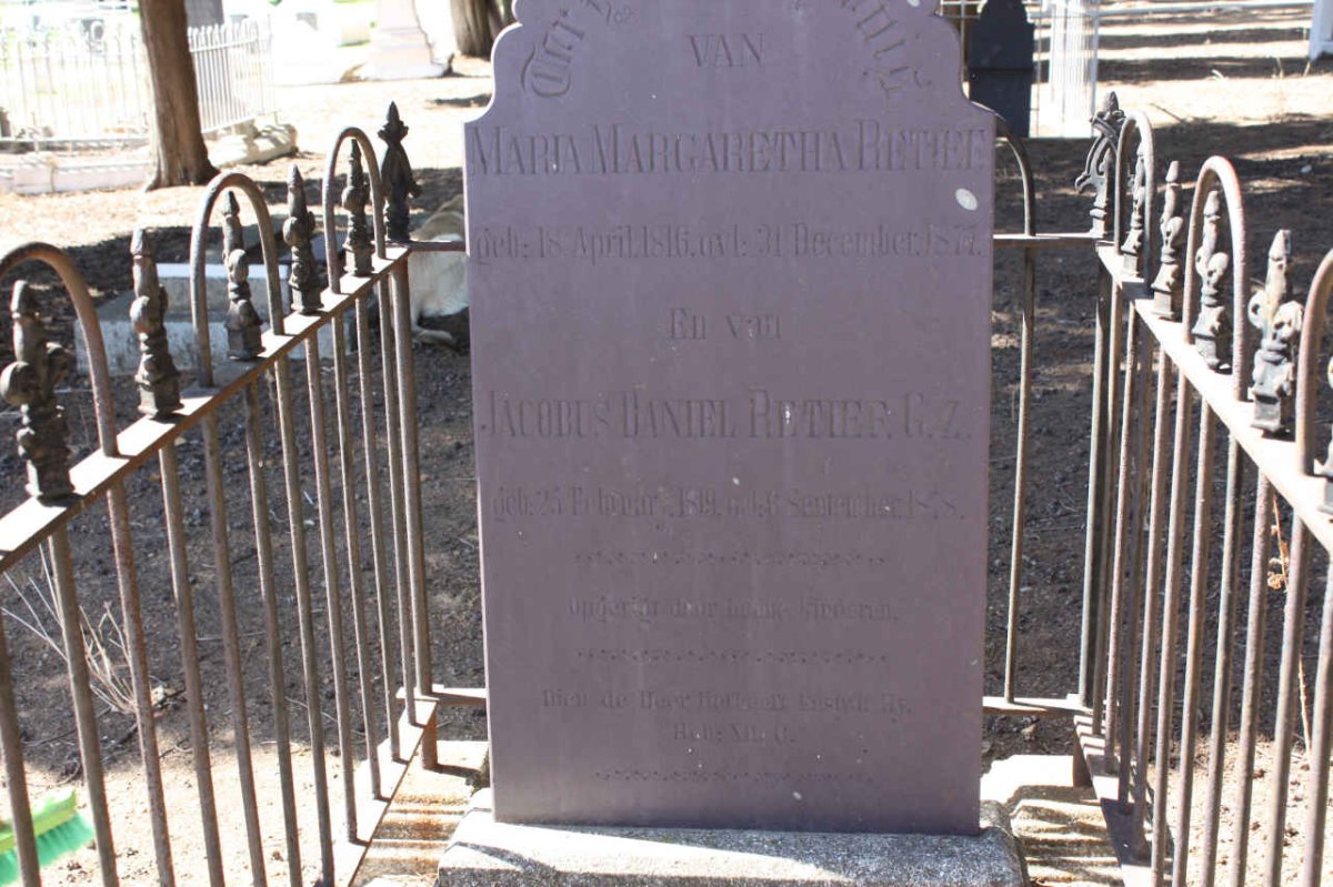 RETIEF Jacobus Daniel 1819-1878 &amp; Maria Margaretha 1816-1877