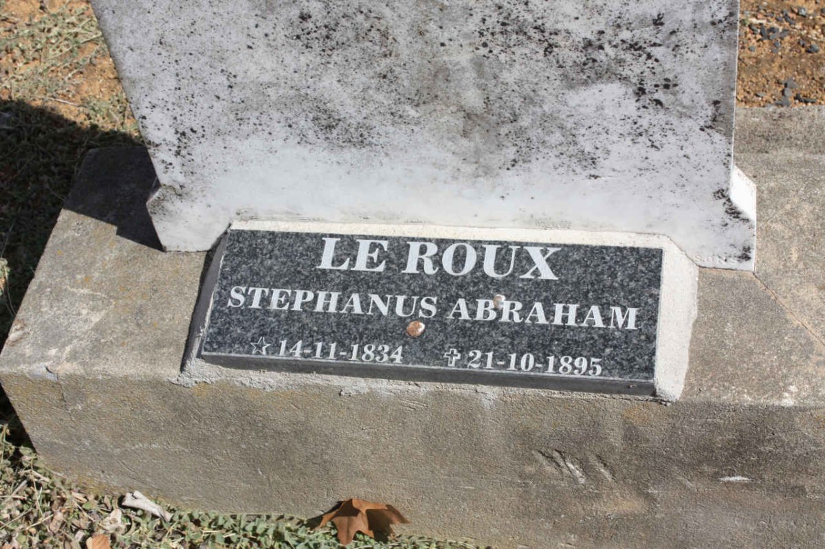 ROUX Stephanus Abraham,  le 1834-1895
