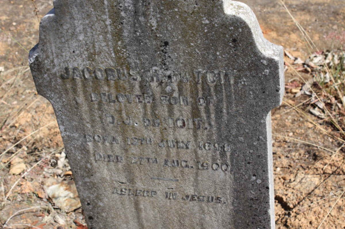 TOIT Jacobus H., du 1898-1900