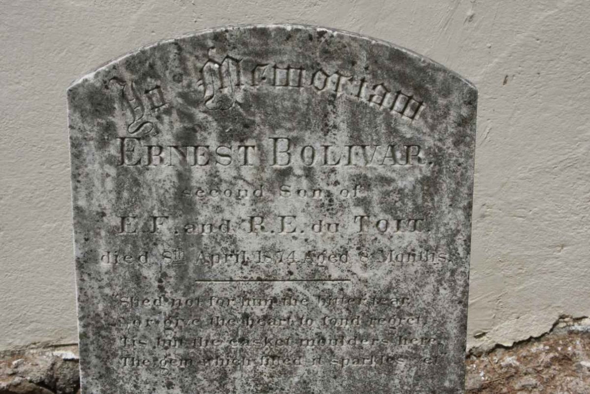 TOIT Ernest Bolivar, du 1874-1874