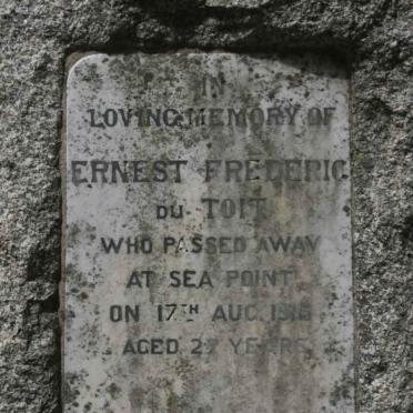TOIT Ernest Frederick, du -1915