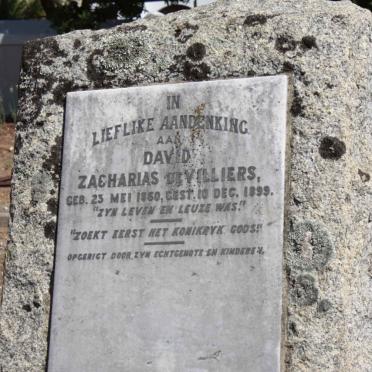 VILLIERS David Zacharias, de 1860-1899