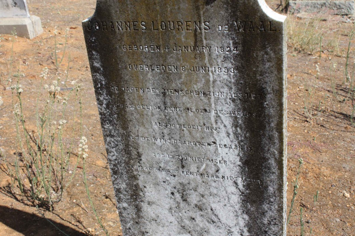 WAAL Johannes Lourens, de 1824-1893