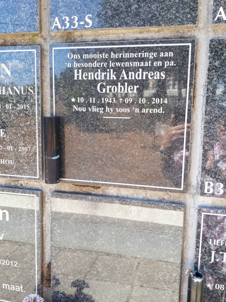 GROBLER Hendrik Andreas 1943-2014