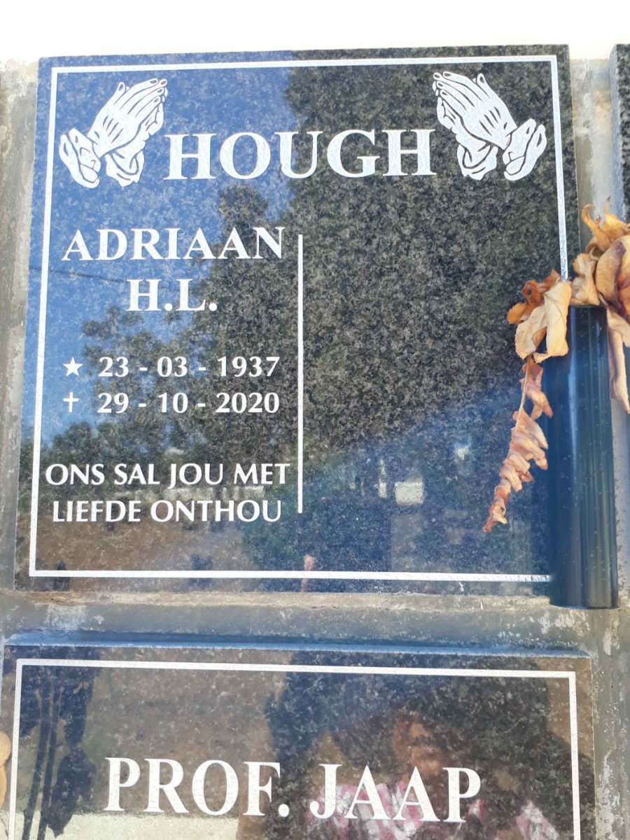 HOUGH Adriaan H.L. 1937-2020