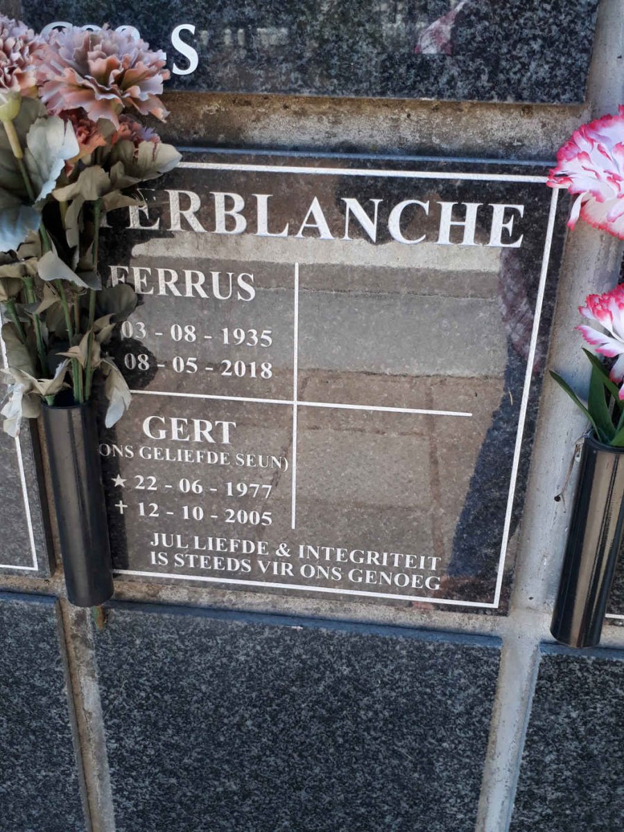 TERBLANCHE Ferrus 1935-2018 :: TERBLANCHE Gert 1977-2005