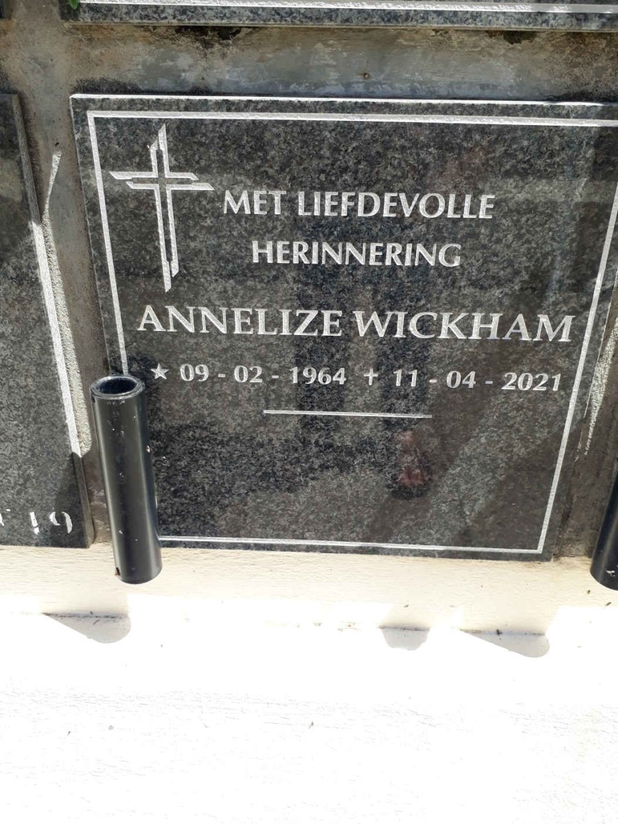 WICKHAM Annelize 1964-2021
