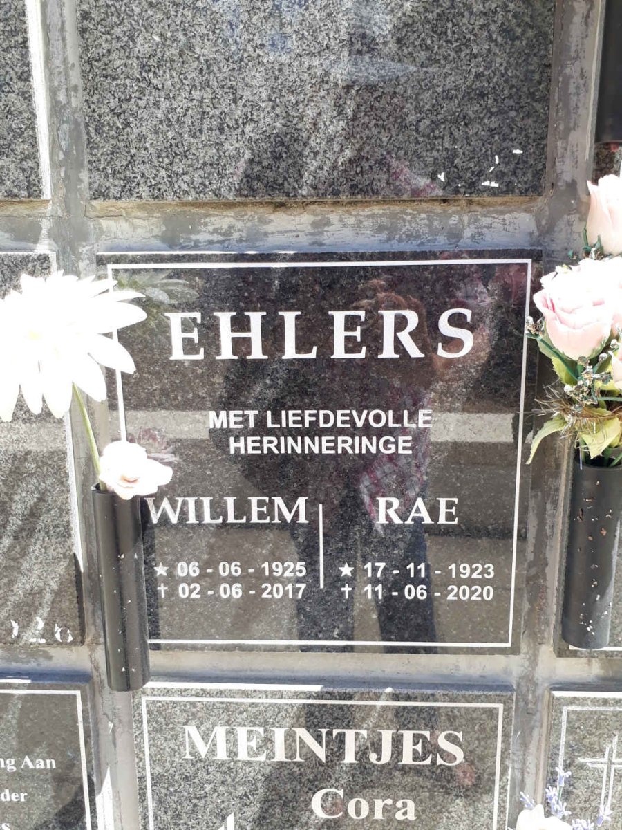 EHLERS Willem 1925-2017 &amp; Rae 1923-2020