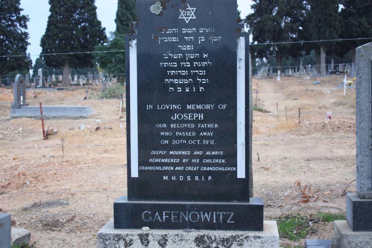GAFENOWITZ Joseph -1971