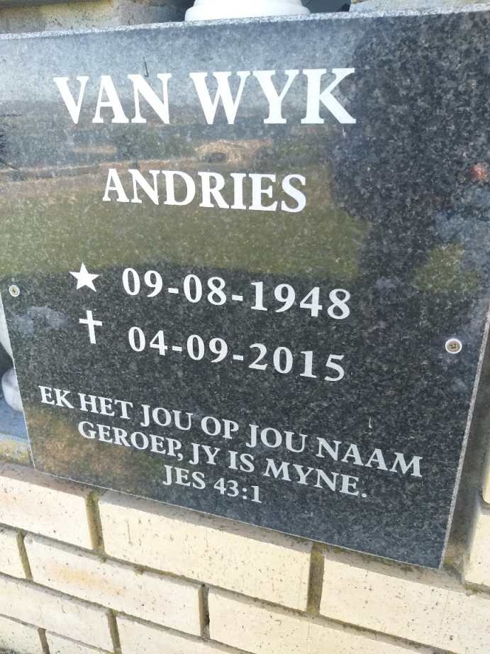 WYK Andries, van 1948-2015