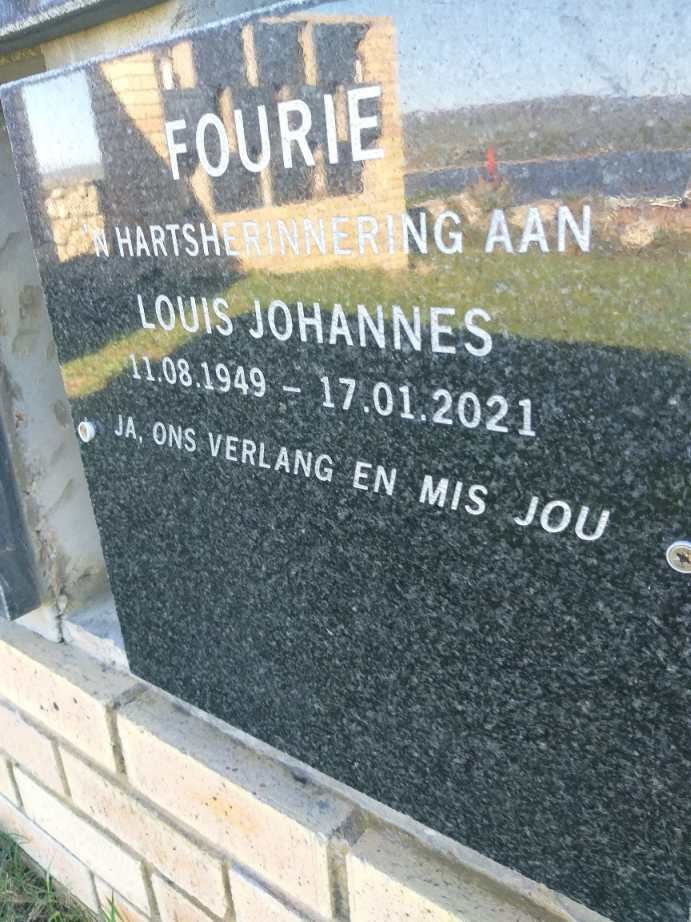 FOURIE Louis Johannes 1949-2021