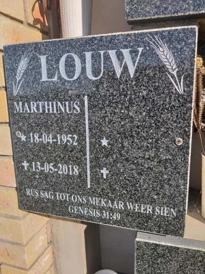 LOUW Marthinus 1952-2018