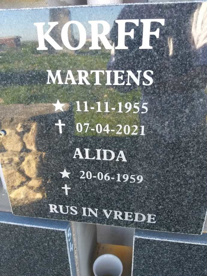 KORFF Martiens 1955-2021 &amp; Alida 1959-