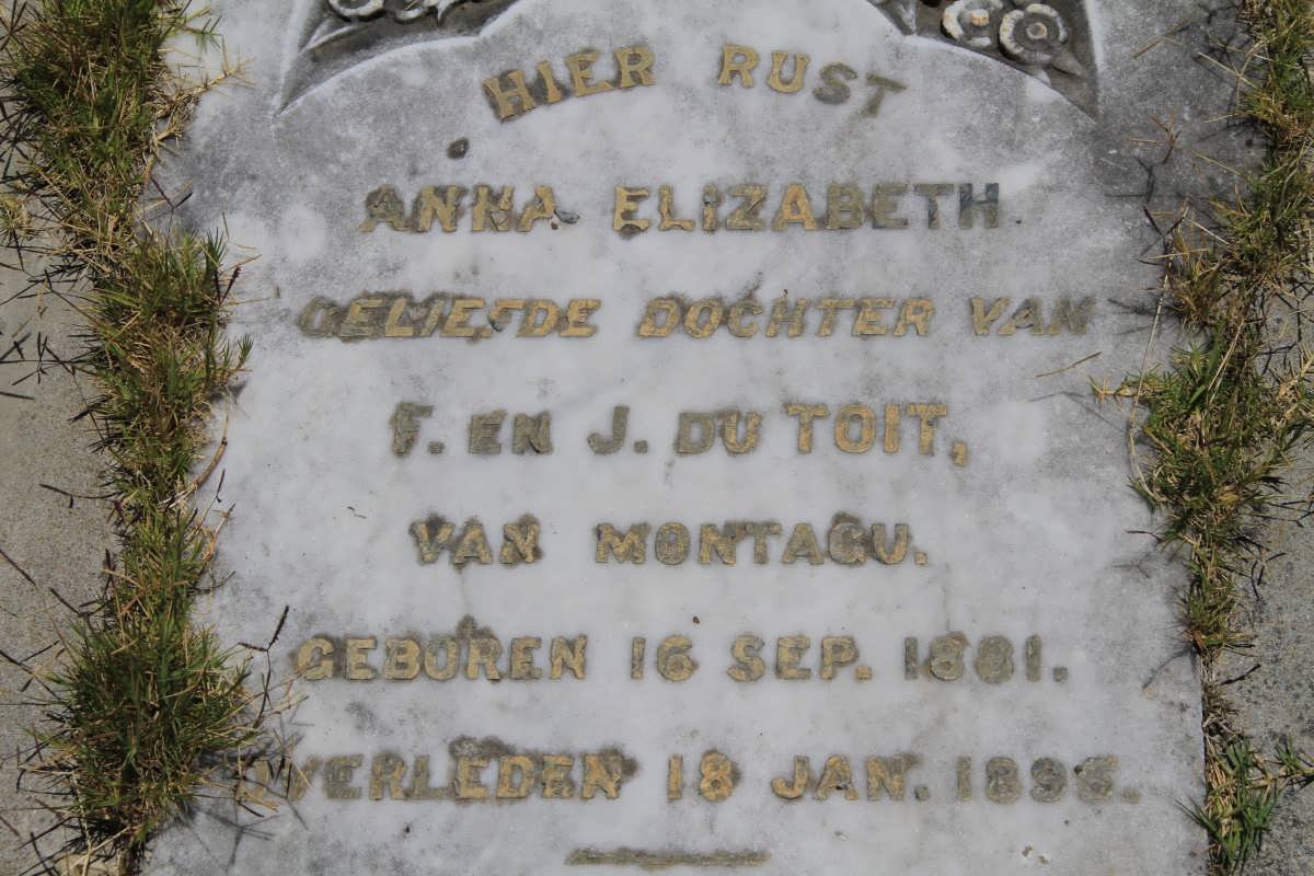 TOIT Anna Elizabeth, du 1891-1895