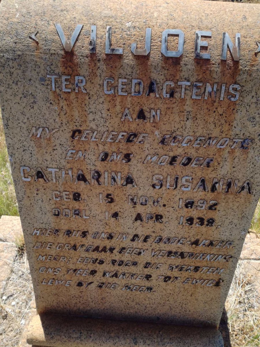 VILJOEN Catharina Susanna 1892-1939