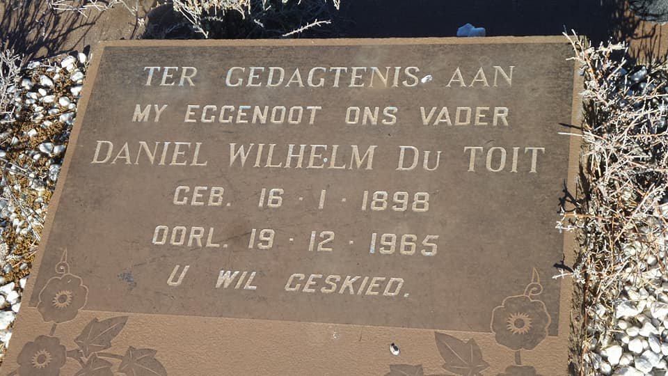 TOIT Daniel Wilhelm, du 1898-1965