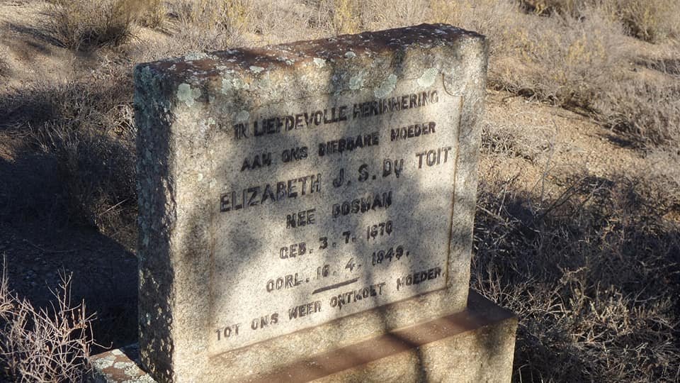 TOIT Elizabeth J.S., du nee BOSMAN 1870-1949
