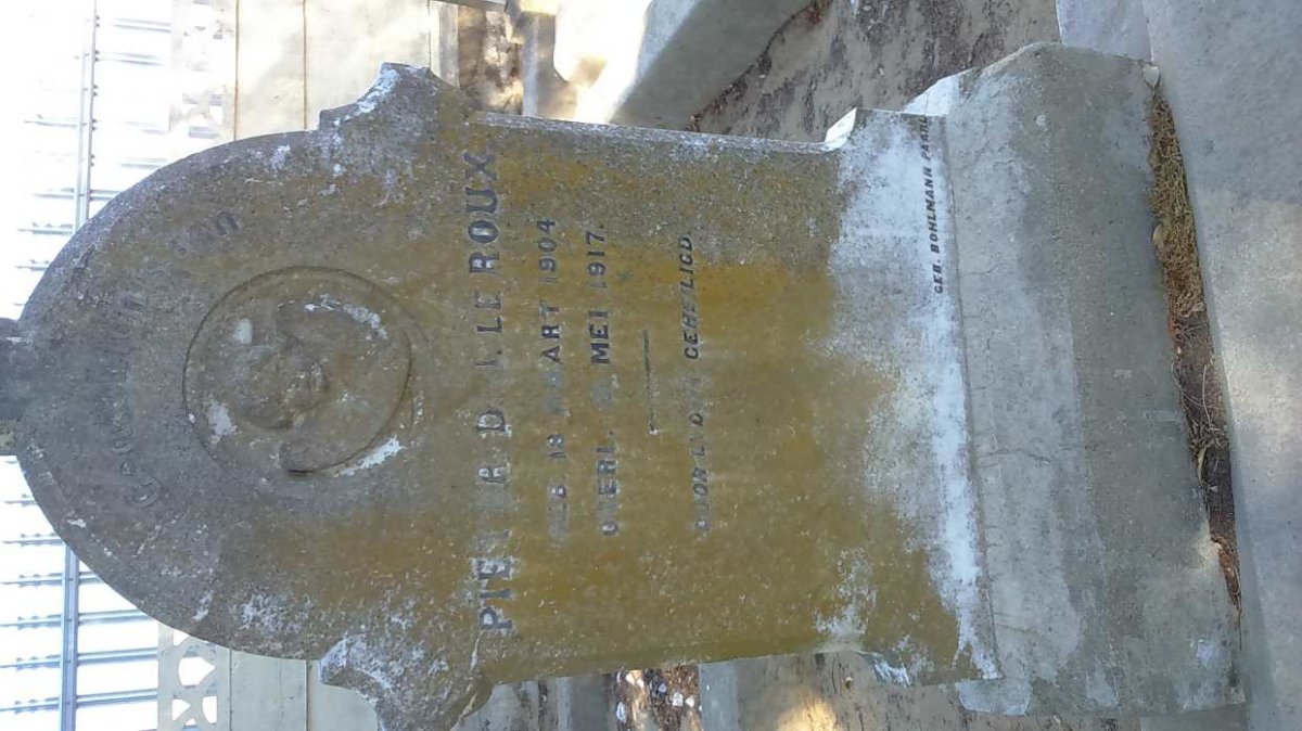ROUX Pieter D., le 1904-1917