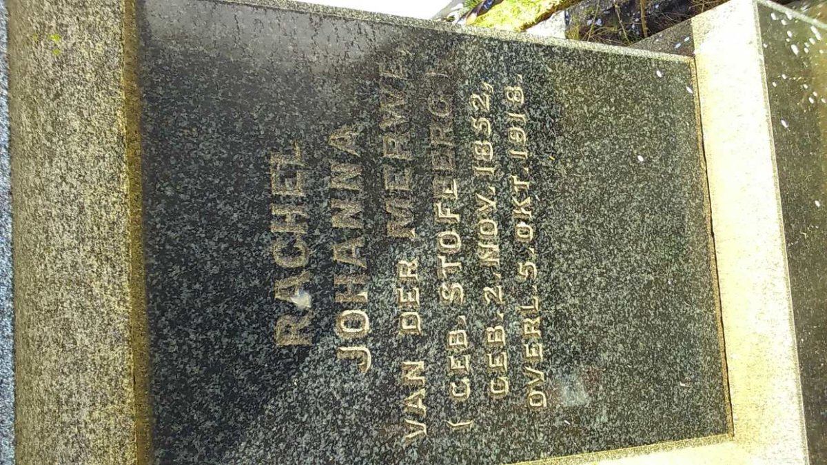 MERWE Rachel Johanna, van der nee STOFBERG 1852-1918