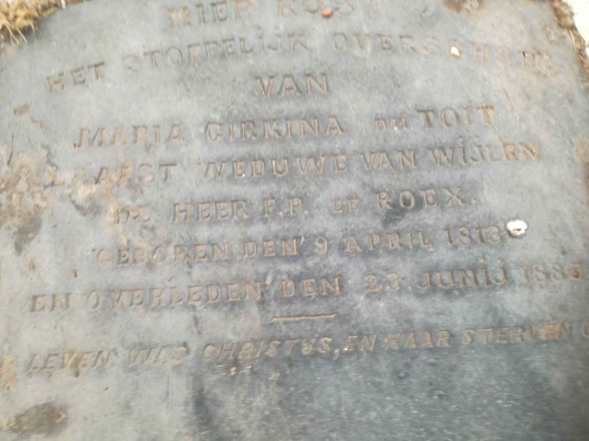 ROEX Maria Cirkina, le nee DU TOIT 1813-188?