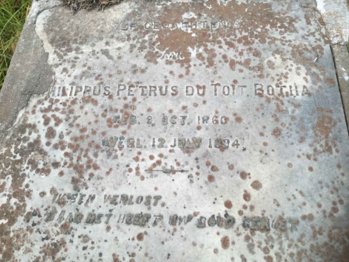 BOTHA Philippus Petrus du Toit 1860-1894