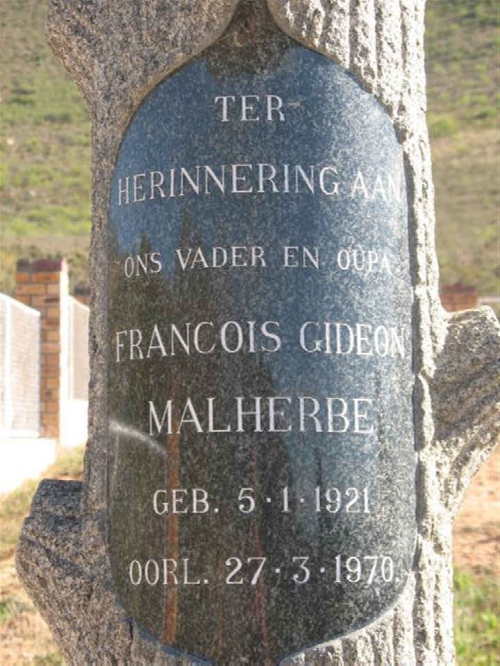 MALHERBE Francois Gideon 1921-1970