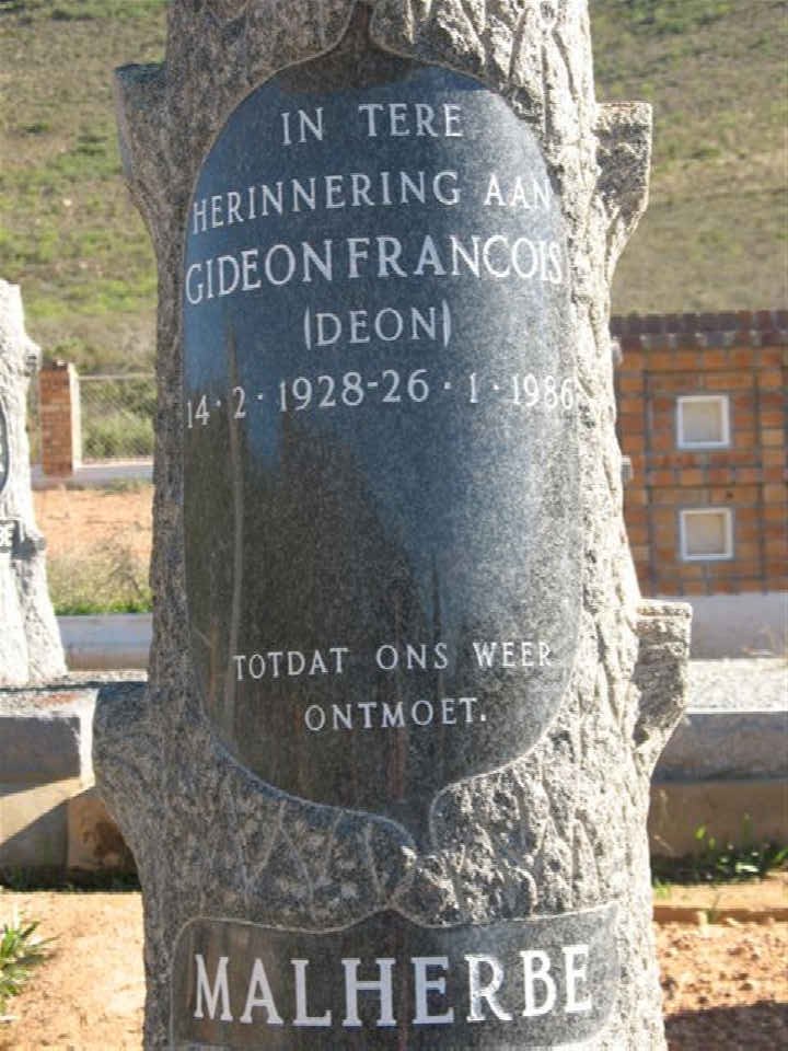 MALHERBE  Gideon Francois 1928-1986