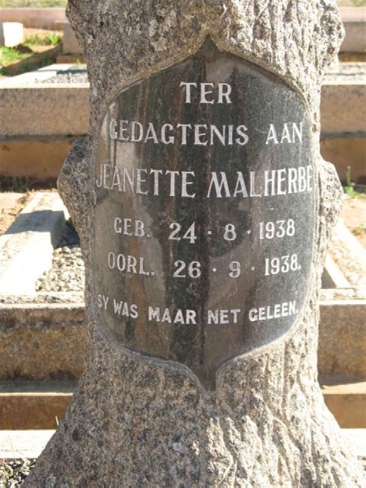 MALHERBE Jeanette 1938-1938