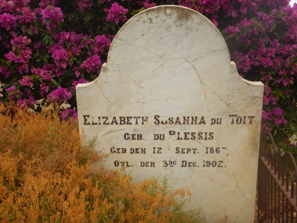 TOIT Elizabeth Susanna, du nee DU PLESSIS 1867-1902